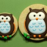 decorated owl cookies