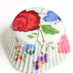 pretty flower cupcake liner