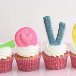 Love letters on cupcakes