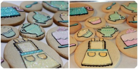 disco dust tea party cookie collage
