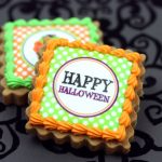 happy halloween edible image cookie