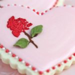 heart rose cookie