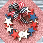 star cookie wreath for fourth of july