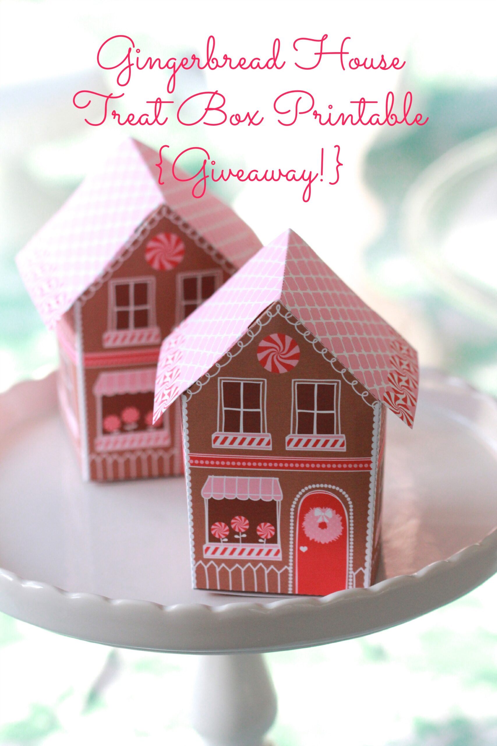 Gingerbread House Treat Box Printable and Cut File