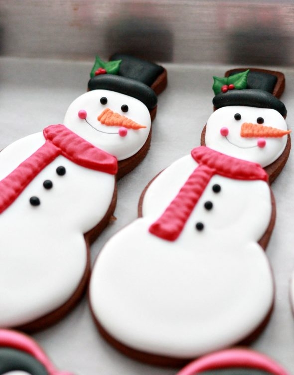 Snowmen Decorated Cookies Sweetopia