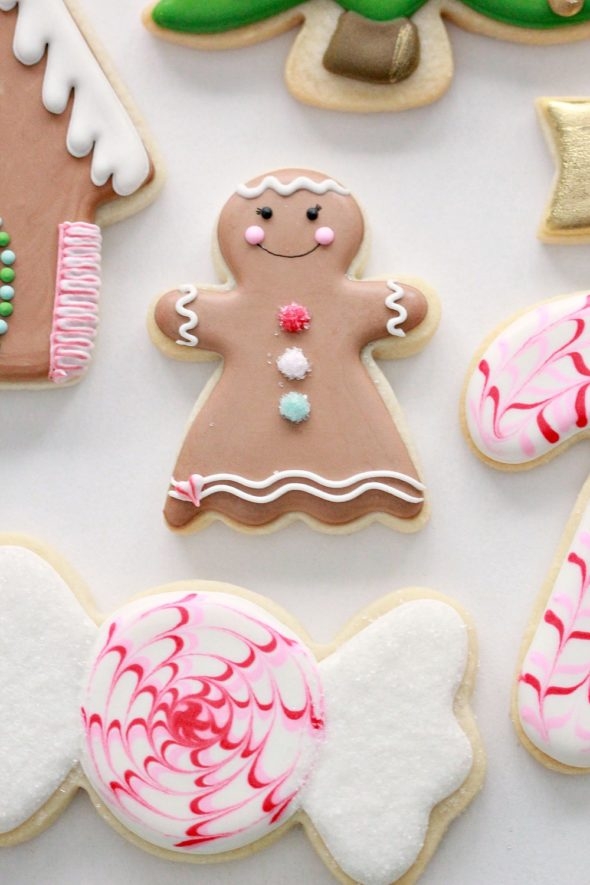 Gingerbread Girl Cookie and Royal Icing Tips