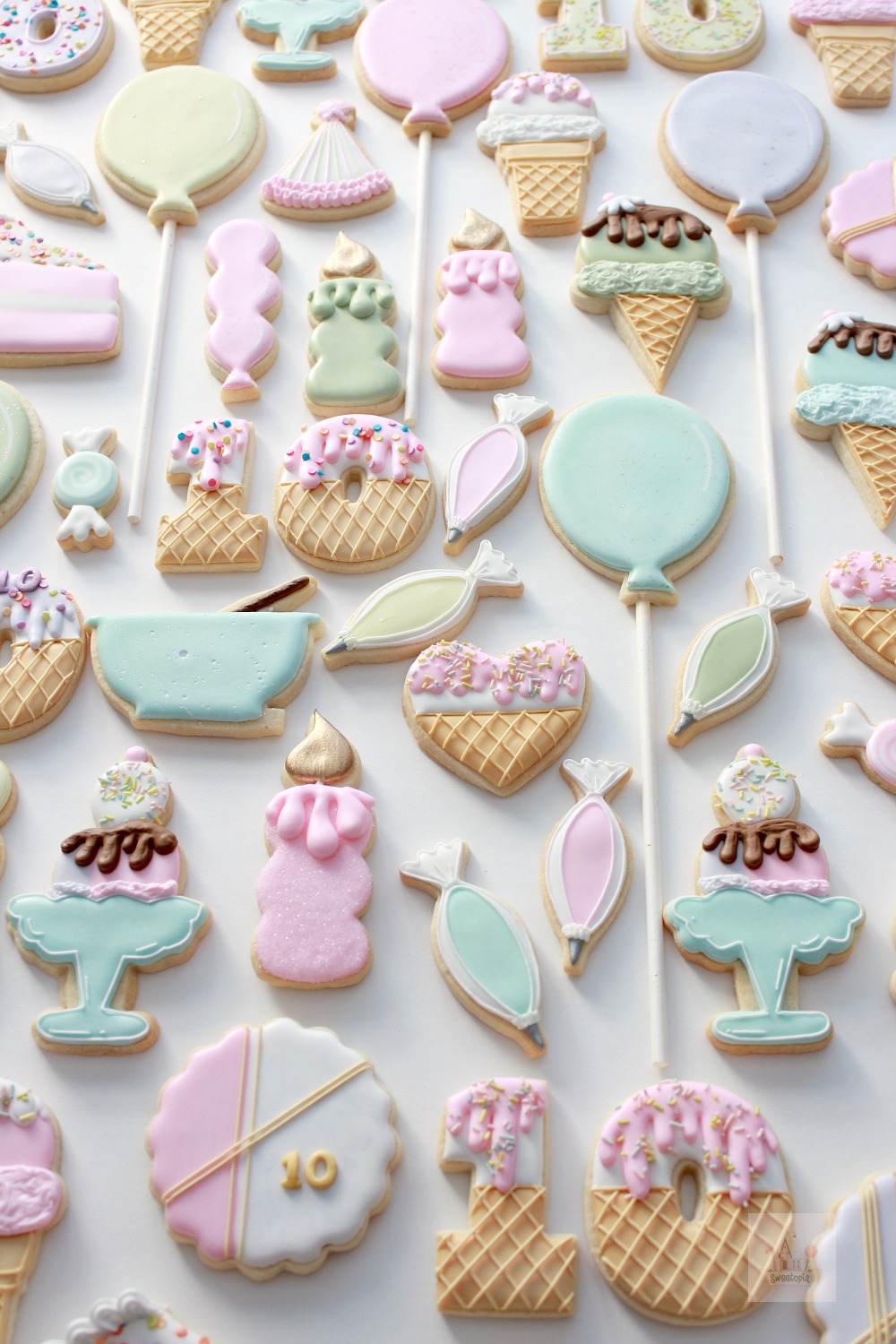 Birthday Party Decorated Cookies and Confetti Cut Out Cookie Recipe Sweetopia