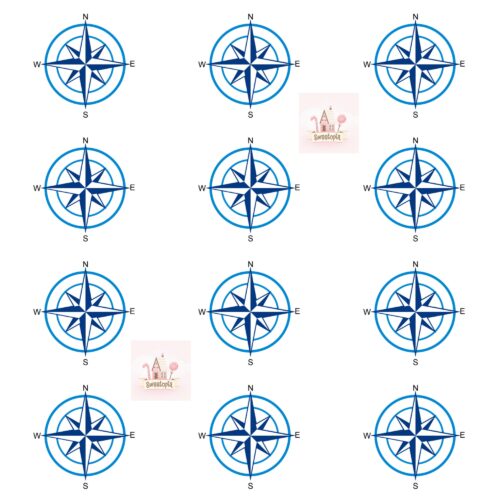 Compass Rose Template 1 Sweetopia