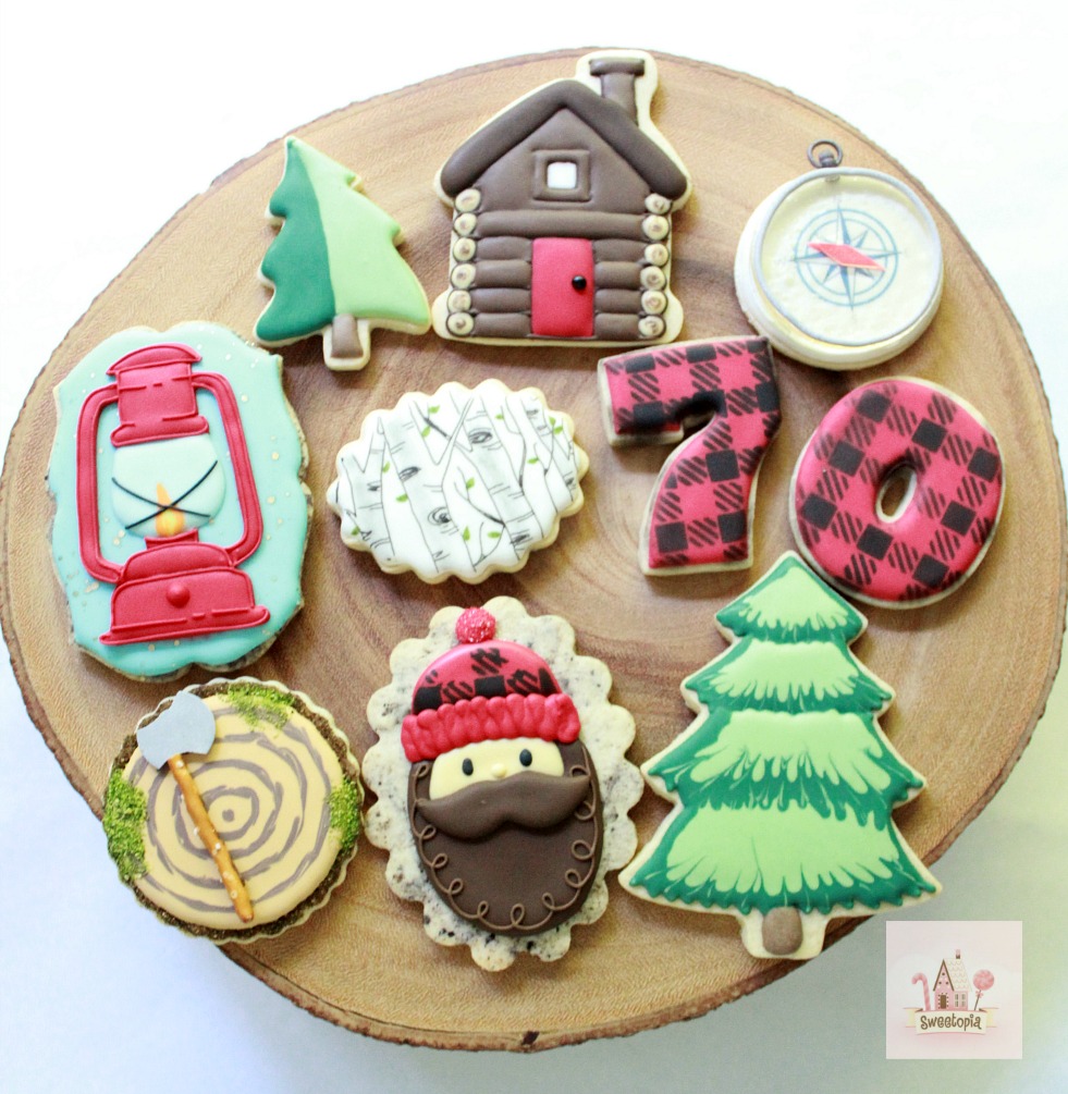 Decorating Lumberjack Cookies with Royal Icing _ Video Tutorial _ Sweetopia