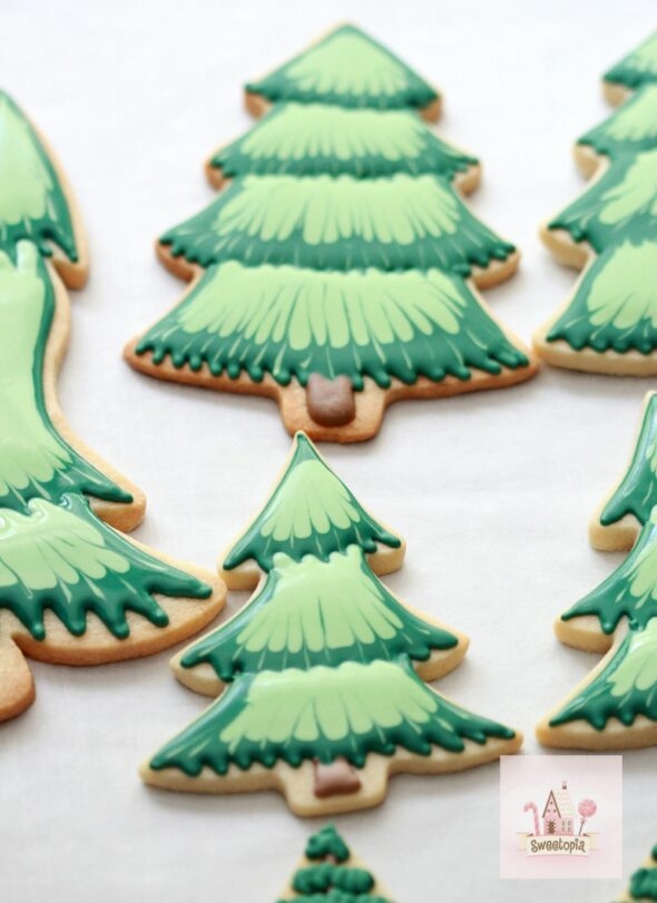Decorating Tree Cookies with Royal Icing How To Video
