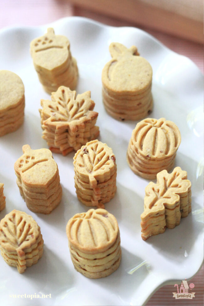 Pecan Pumpkin Spice Cut Out Cookie  - Fall Cookie Recipes