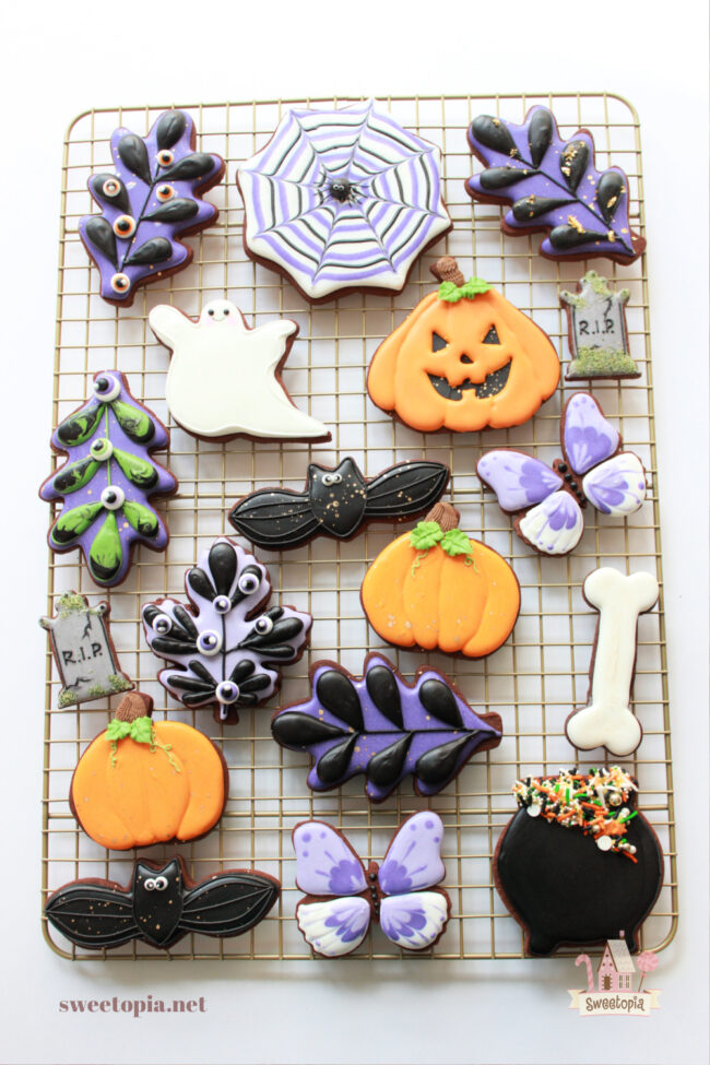 Chocolate Mint Cut Out Cookie Recipe & Halloween Royal Icing Cookies - Halloween Cookie Recipes