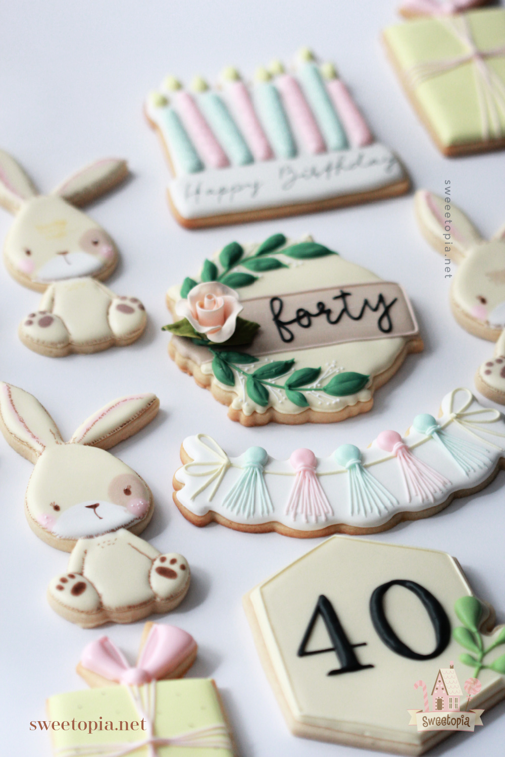 Happy 40th Birthday #sugarcookies #cookies #decoratedcookies